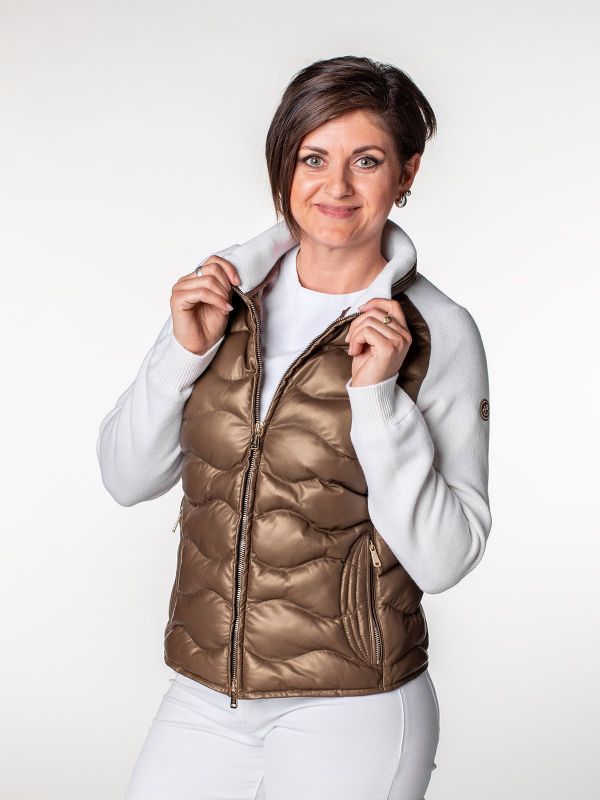 Sendai-Damen-Strick-Lederjacke