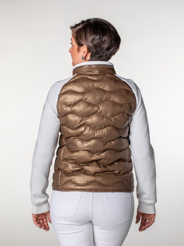 Sendai Damen Strick Lederjacke