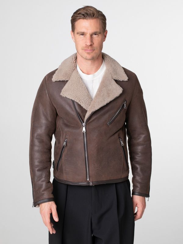 Edo Herren Lammfell Jacke