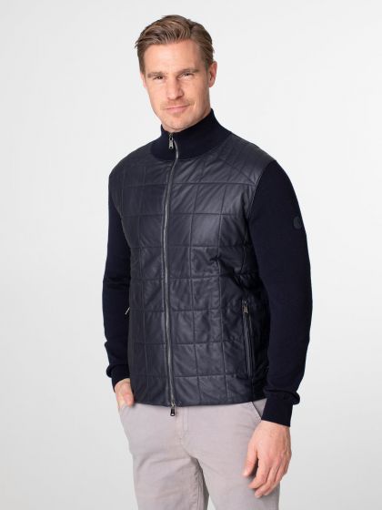Stubai Herren Leder Strick Jacke