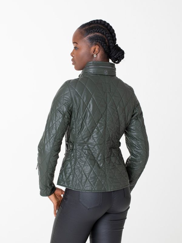 Virginia Damen Leder Stepp Jacke