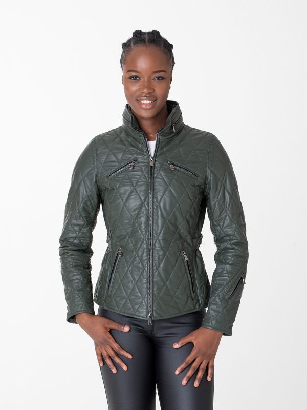 Virginia Ladies Quilted Leather Jacket