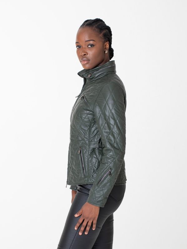 Virginia Ladies Quilted Leather Jacket