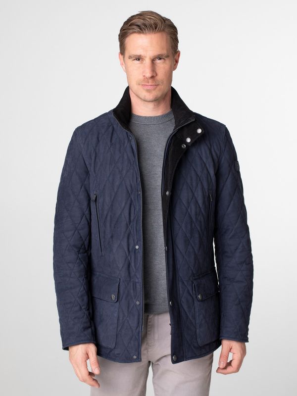 Devon Herren Stepp Lederjacke
