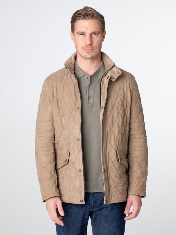 Devon Mens Quilted Leather Jacket