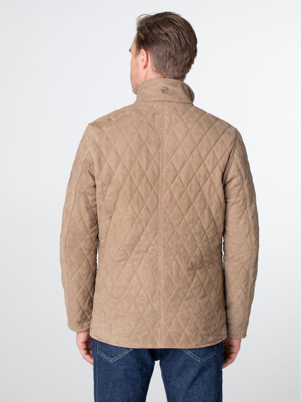 Devon Mens Quilted Leather Jacket