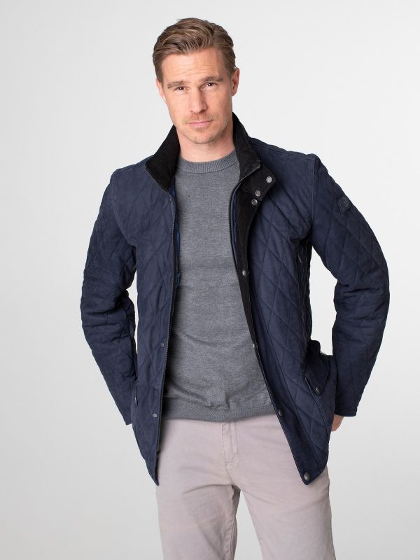 Devon Mens Quilted Leather Jacket